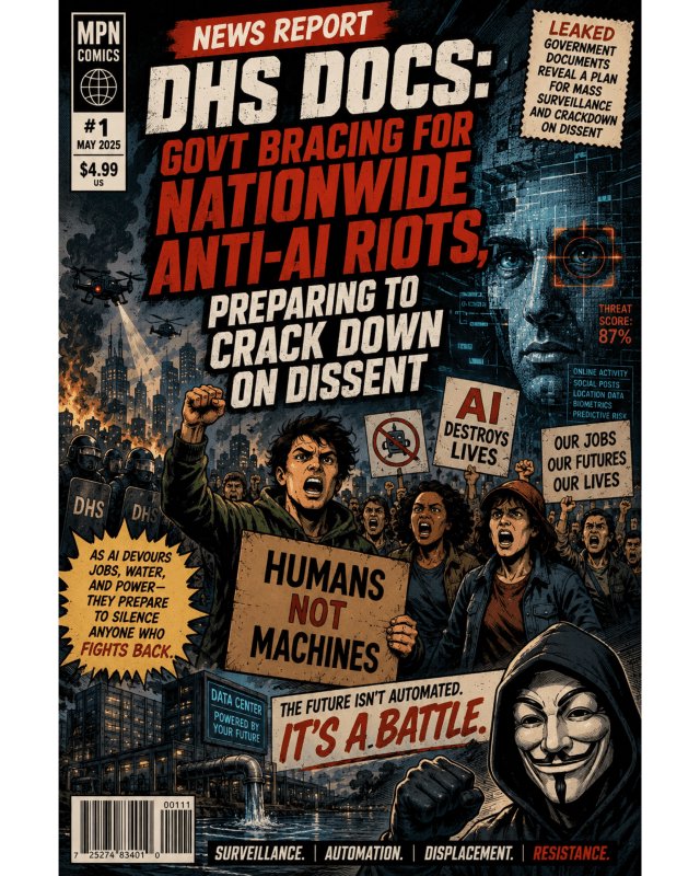 DHS Docs: Govt Bracing for Nationwide Anti-AI Riots, Preparing to Crack Down on Dissent
