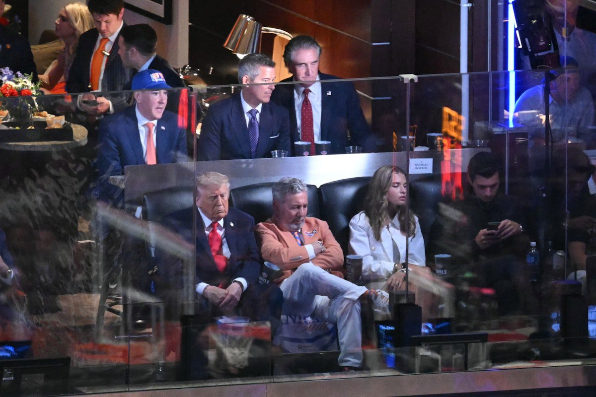 Trump Ruins Knicks Game for Everyone—Then Falls Asleep in Middle of It