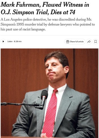 Fuhrman Left His Mark on Media