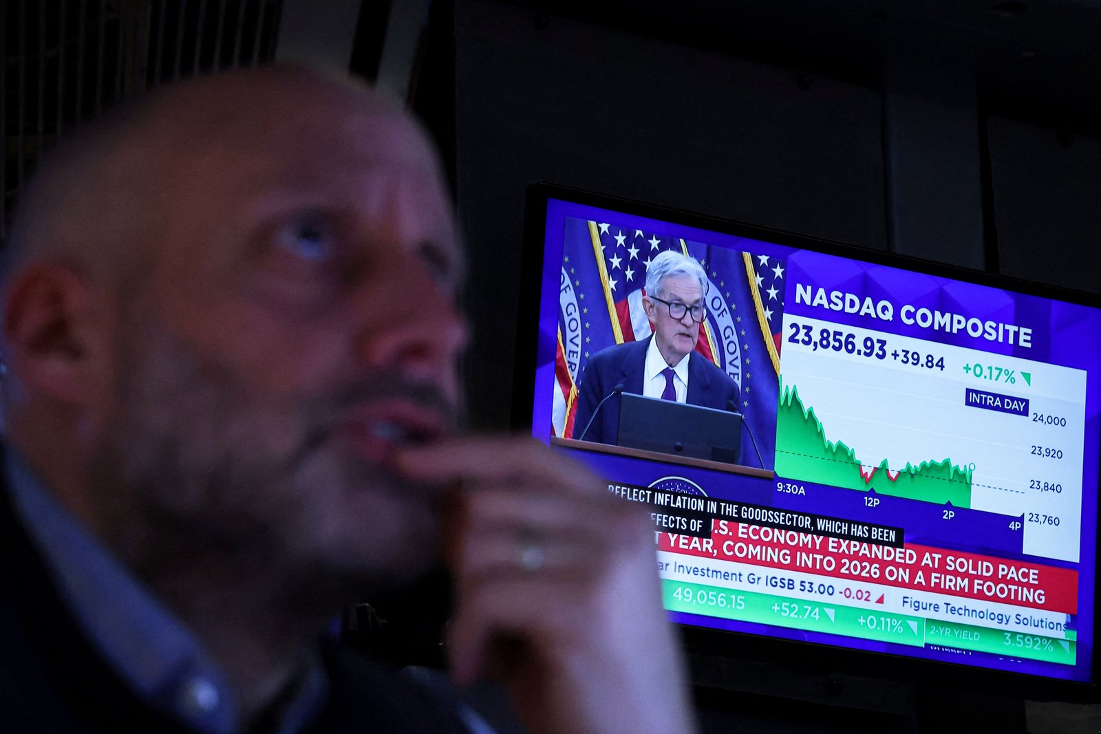 Powell, Trump find rare common ground on US economy