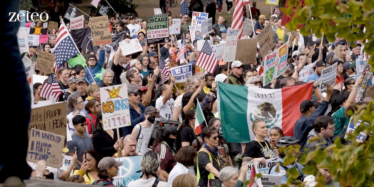 No King: Trump Faces Historic, Peaceful Protests All Over the US