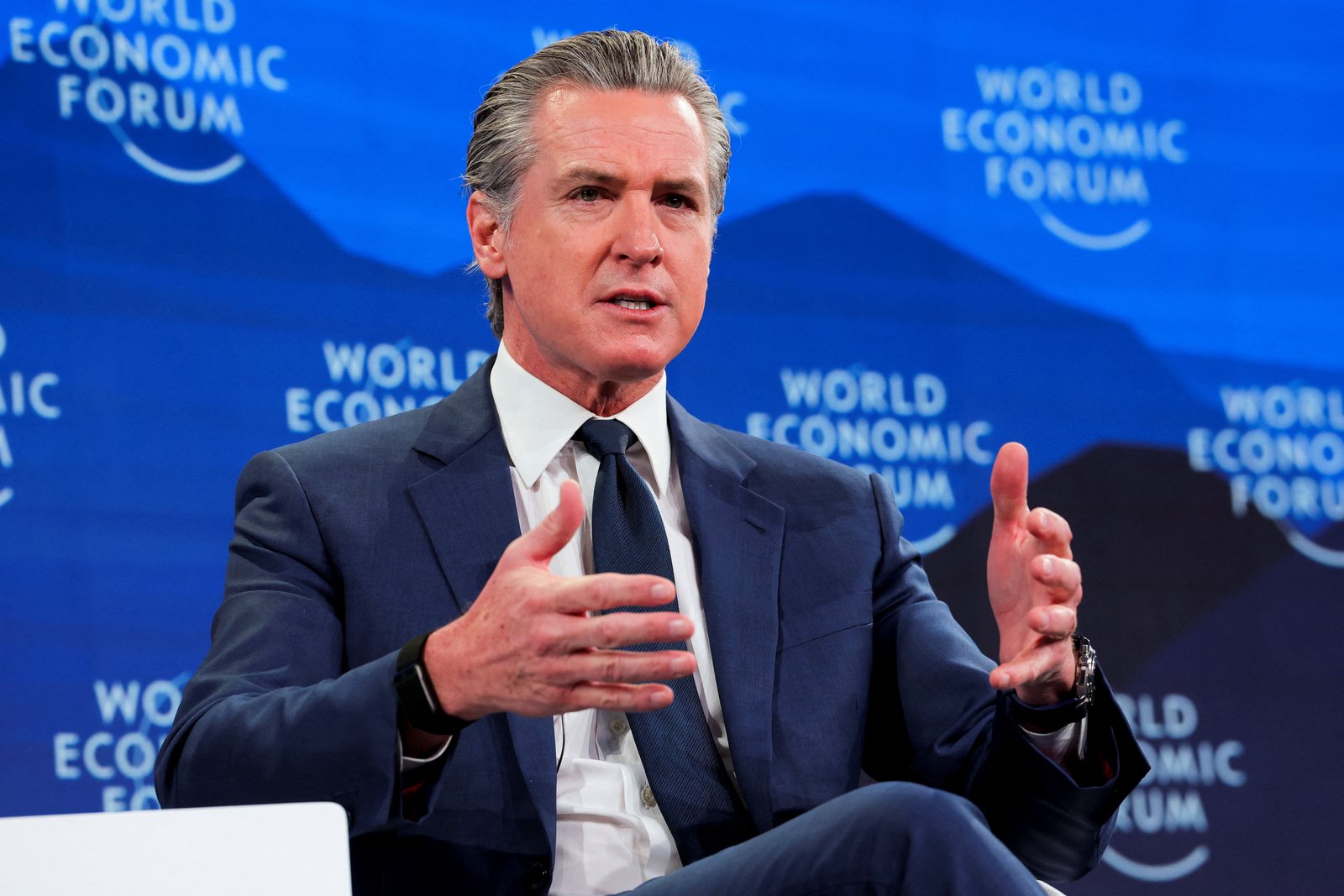 California Gov. Gavin Newsom promises a return of 'dormant' American leadership
