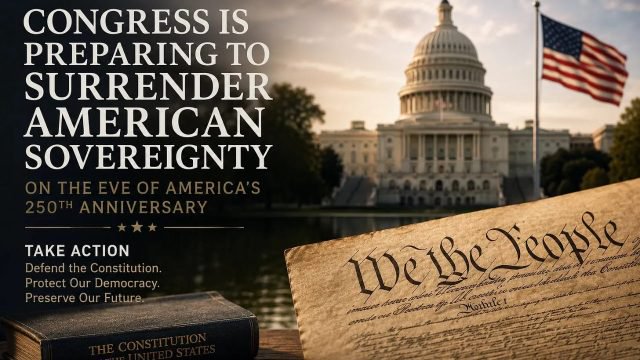 Congress Is Preparing to Surrender American Sovereignty on the Eve of America’s 250th Anniversary