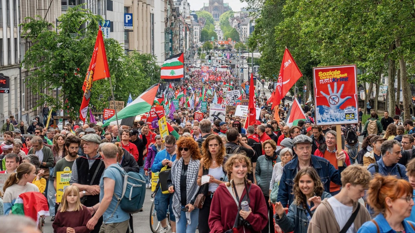 ‘Welfare Not Warfare’ protest in Brussels demands halt to Europe’s rearmament project