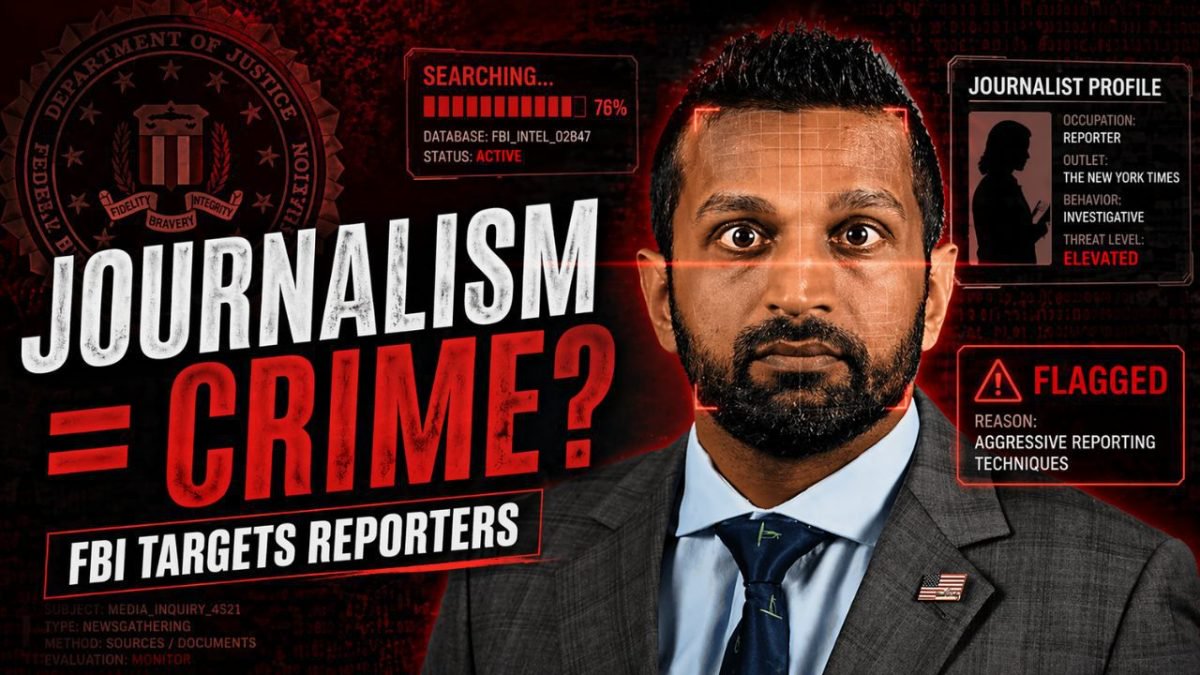 When Journalism Becomes a Crime: From Israel’s War Zones to Kash Patel’s FBI