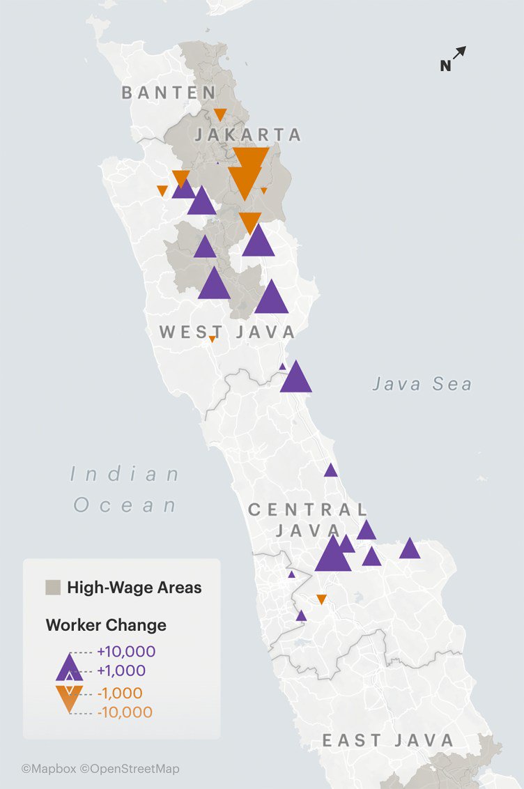 Nike Wants Factory Workers to Earn a Decent Living. In Indonesia, It’s Moved Into Areas Where Workers Don’t.