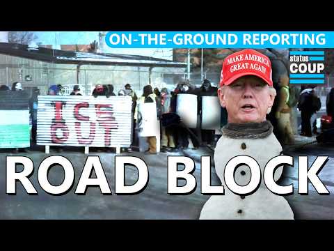 ICE Protesters BLOCK ROAD in NEGATIVE 21 DEGREES: "Criminal Thug!”
