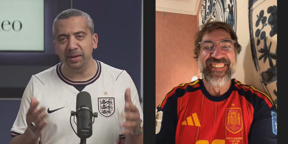 EXCLUSIVE: Javier Bardem Joins Mehdi to Talk Spain's World Cup Win, Palestine, Trump, and More
