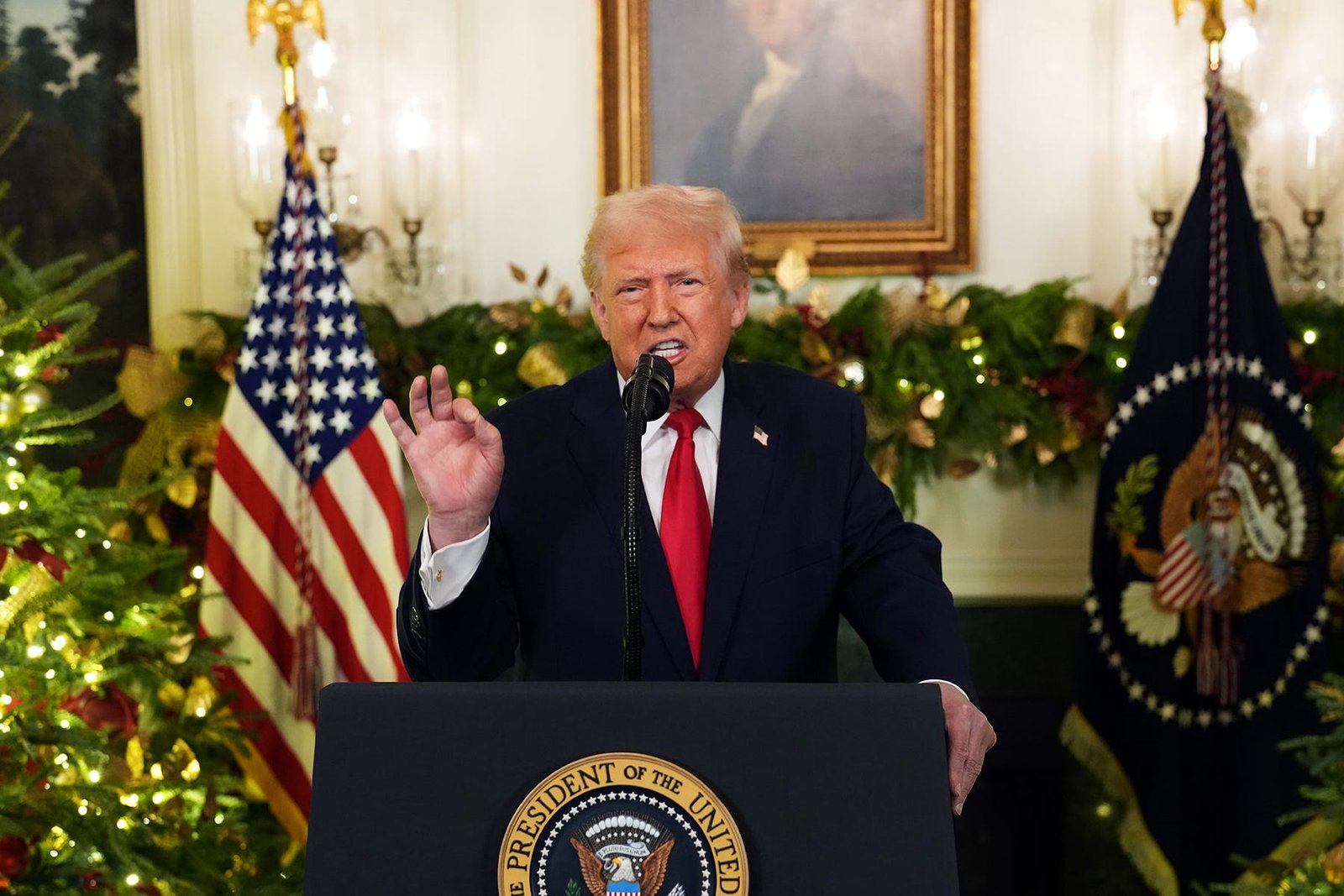 Trump Screams at Americans to Like Him in White House Address to Nation