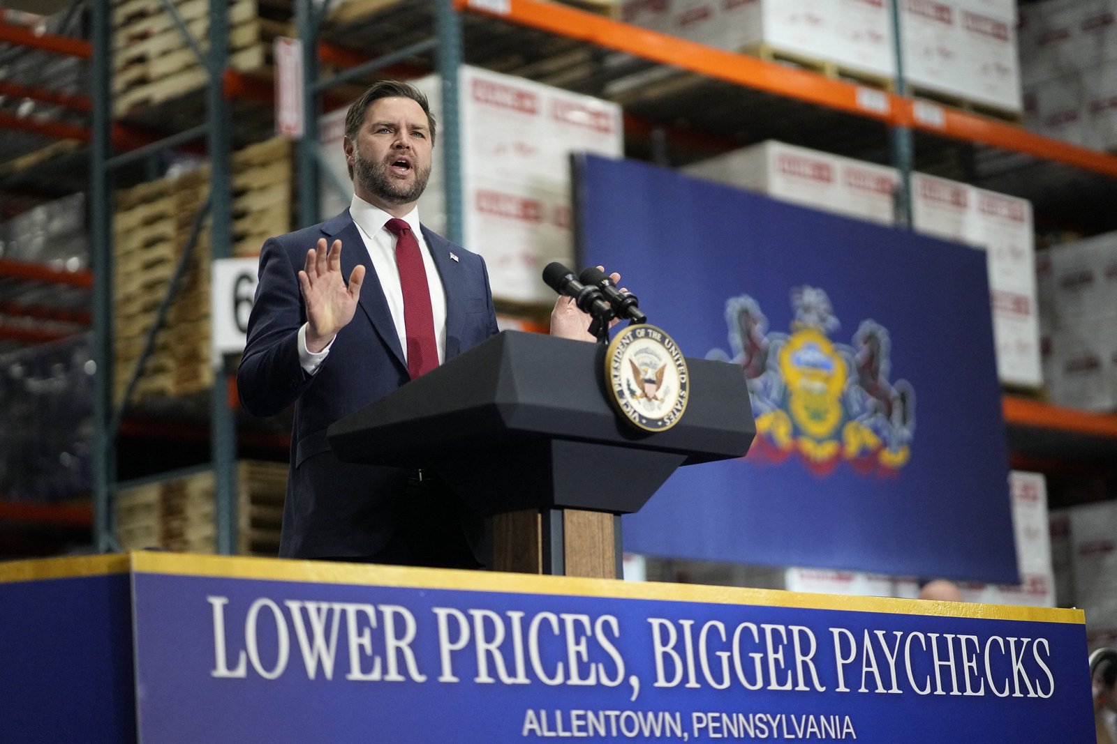 US Vice President JD Vance urges patience on cost of living at Pennsylvania rally