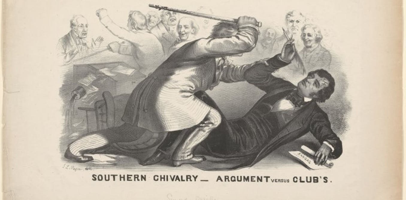 When a congressman beat a senator unconscious, America confronted the limits of free speech