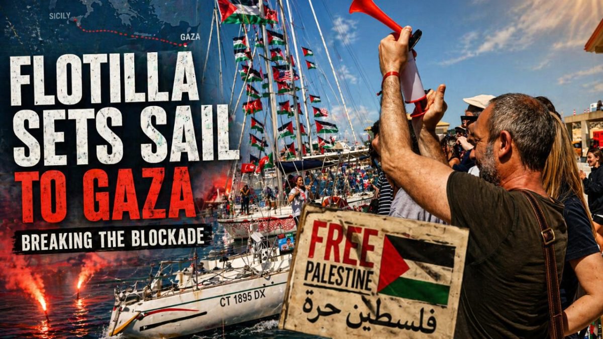 ‘Spring 2026’ Flotilla Sets Sail From Sicily To Break Gaza Blockade
