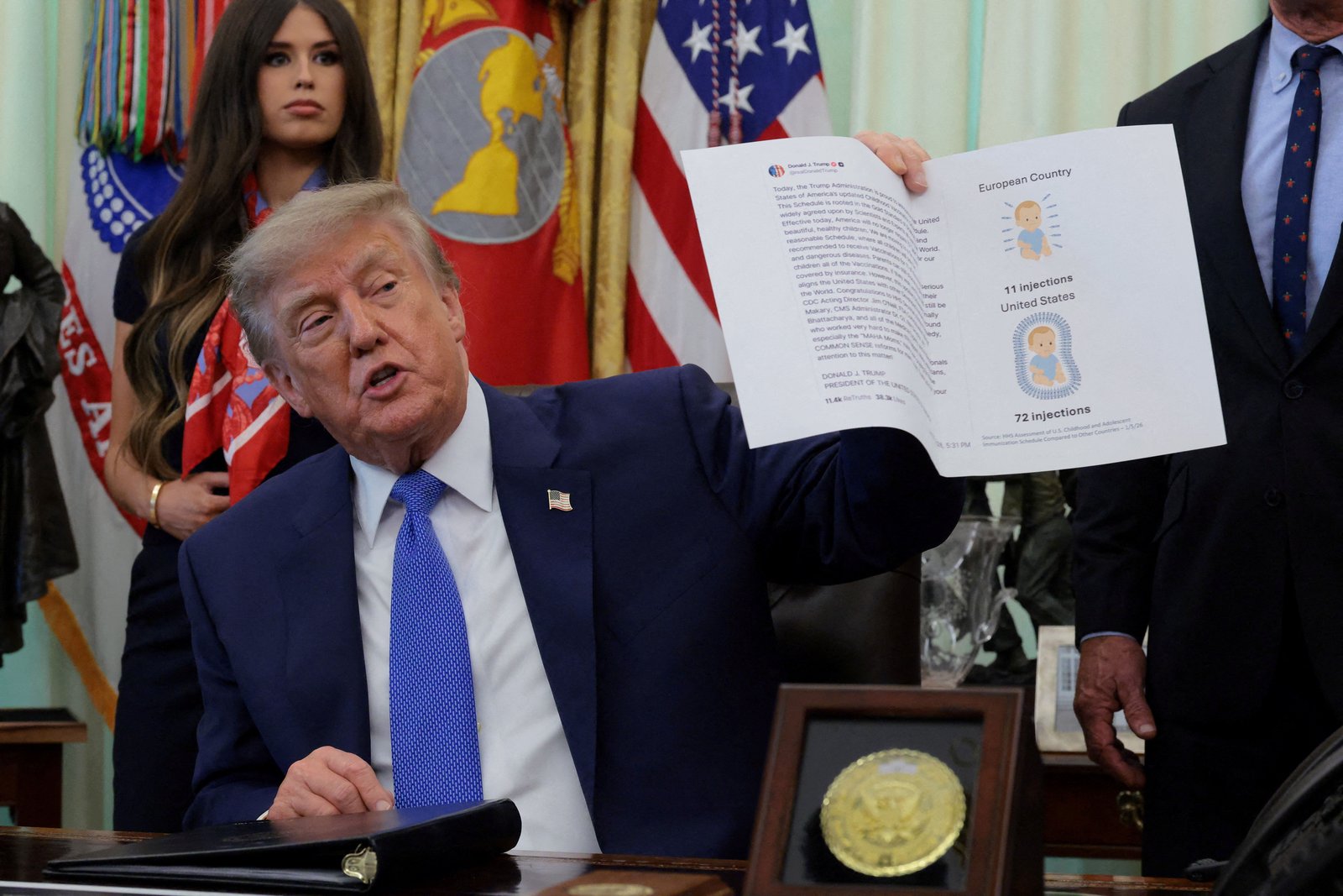 Trump limits childhood vaccines, citing autism