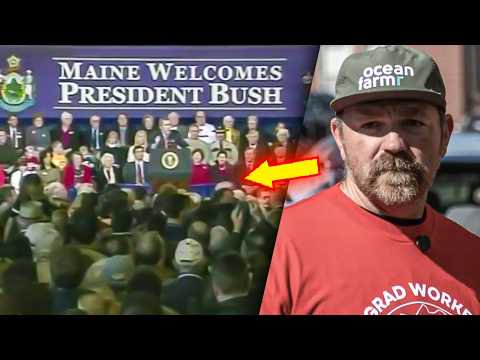 "NO WAR!": Watch 18-Year-Old Graham Platner Get Kicked Out Of Bush Rally