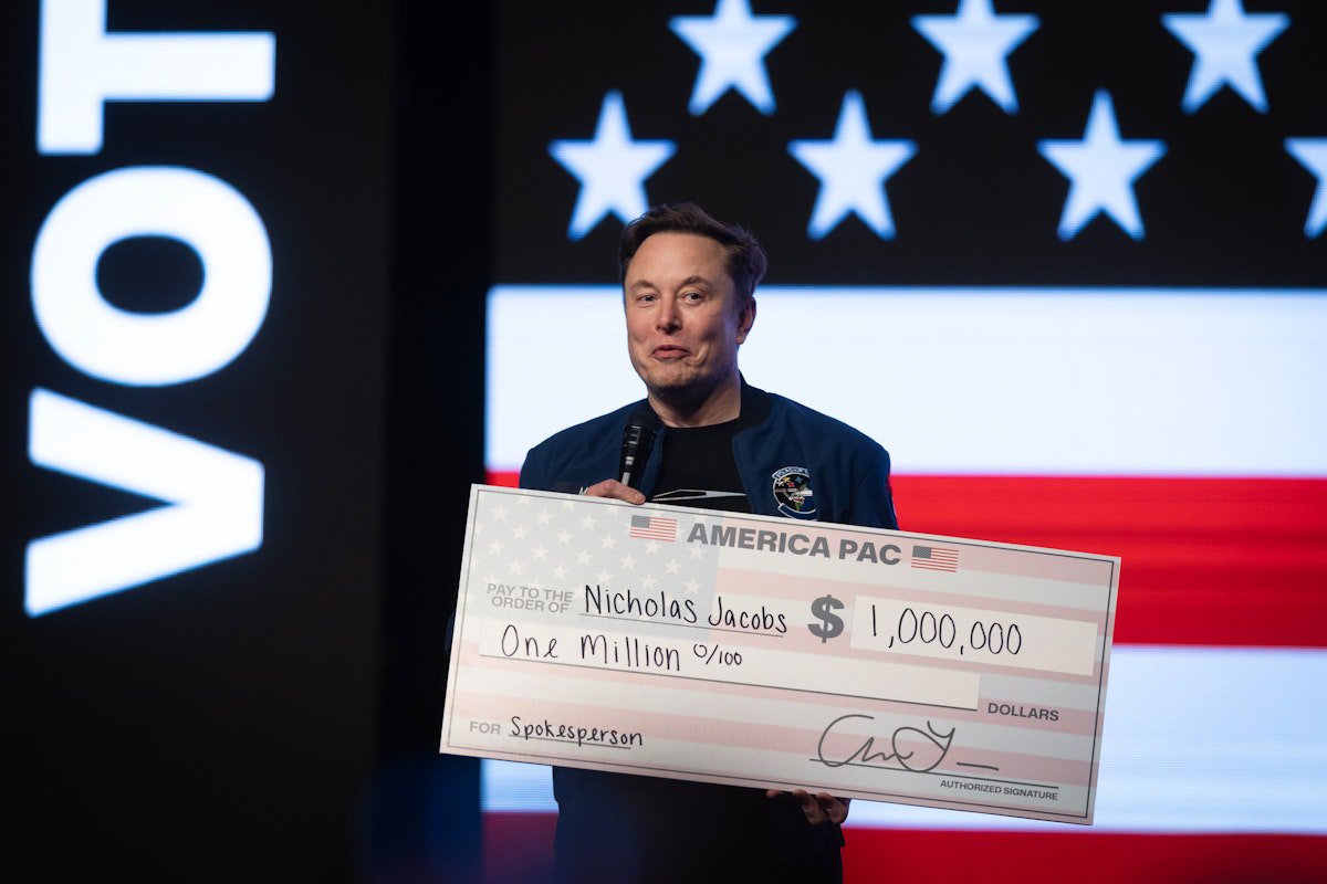 Elon Musk Could Soon Be in Big Trouble Over His Phony Election Lottery