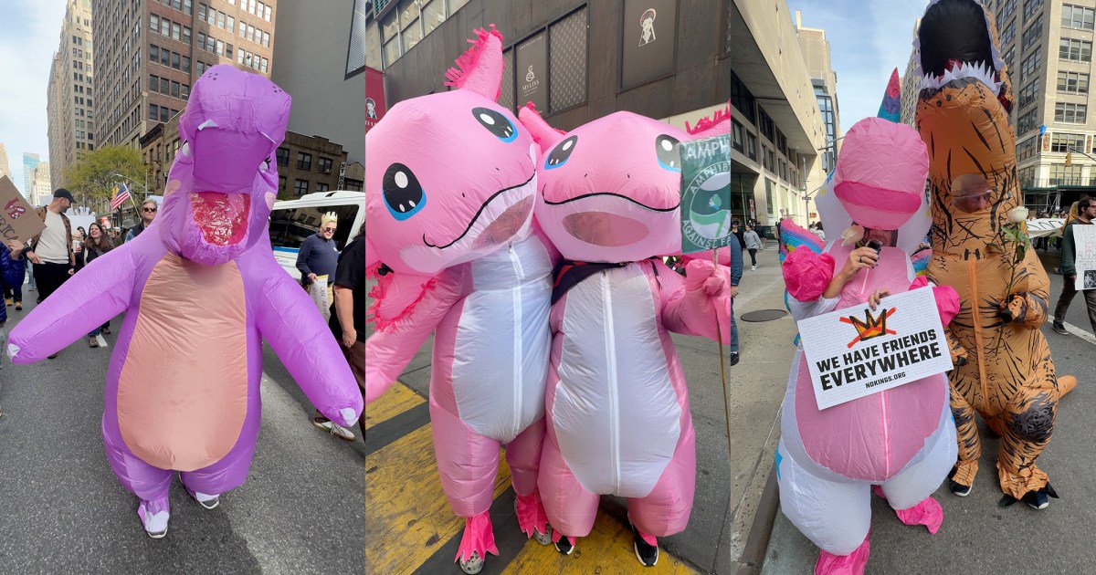 Frogs, Axolotls, and a Hippo Take Manhattan to Deflate Trump’s “Antifa” Slur