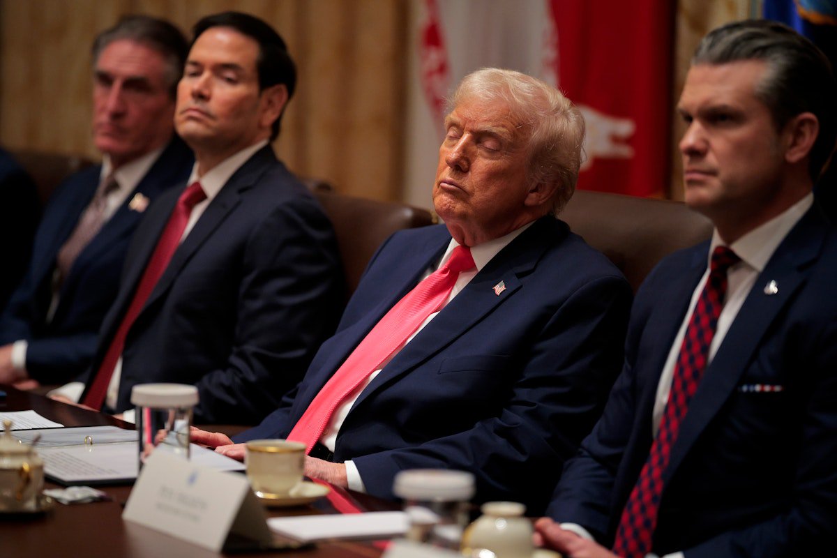 Trump Finally Admits Why He Was Sleeping in All Those Cabinet Meetings