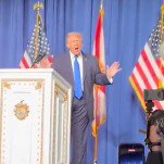 Trump Pauses His War Tour to Crash (Another) Party at Mar-a-Lago