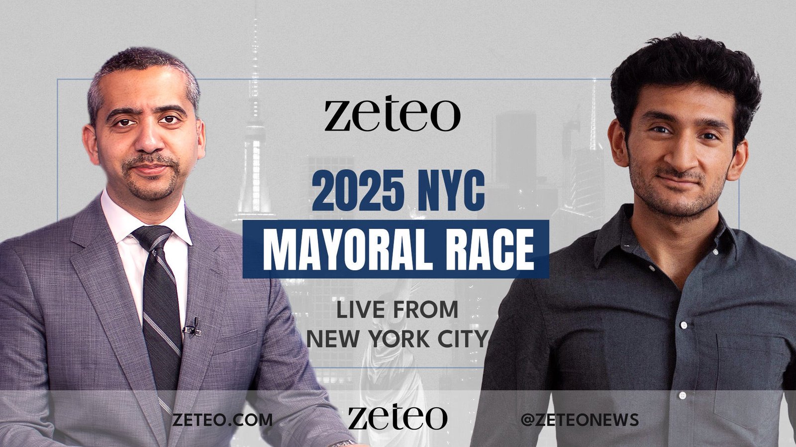 TONIGHT 8PM ET LIVE FROM NEW YORK: Zeteo’s NYC Mayoral Election Livestream, with Mehdi, Prem, and Special Guests