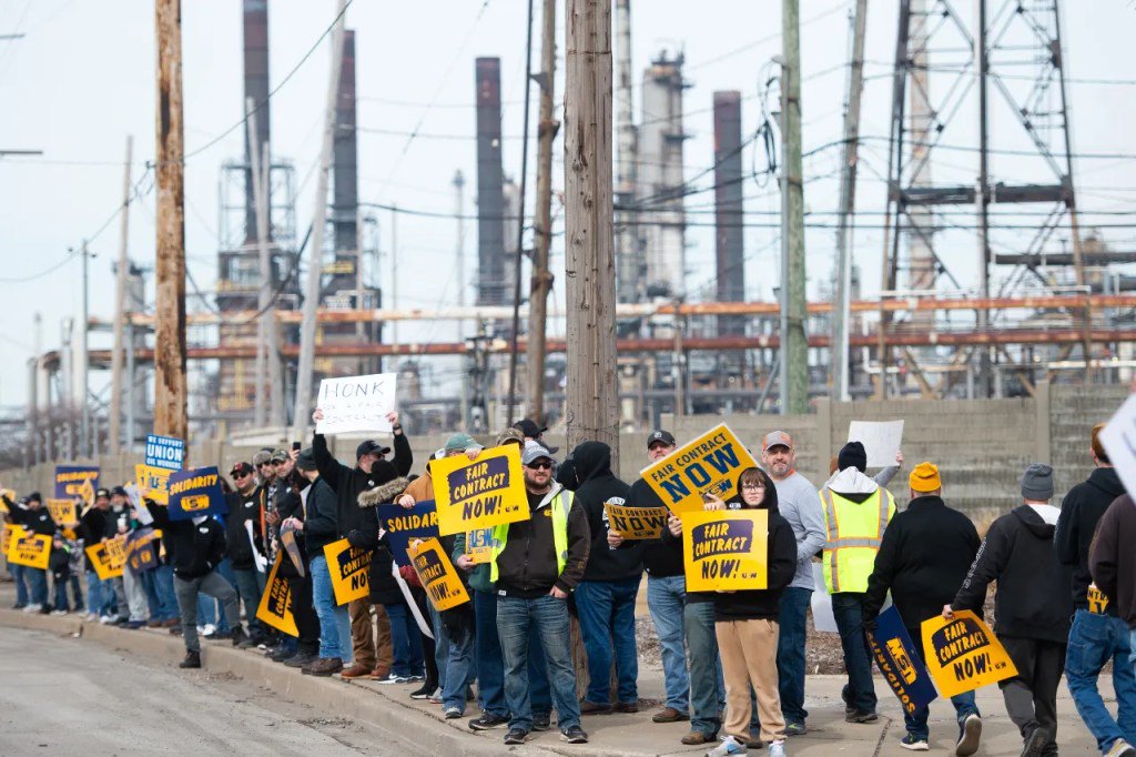 Foreign oil giant BP locks out workers at its last unionized refinery in USA